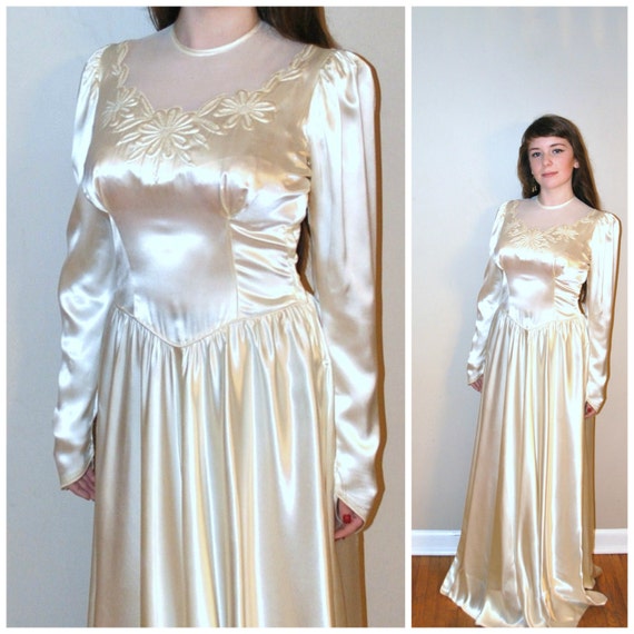 vintage 40s wedding dress / 1930s 1940s dress / by onefortynine