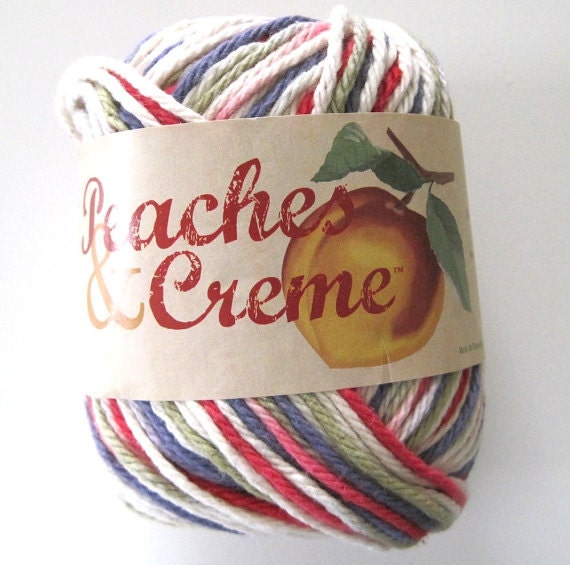 100 Cotton Yarn Peaches and Creme Floral Fantasy