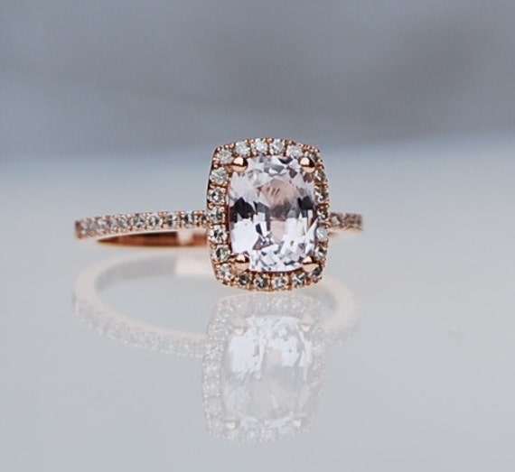 Champagne diamond gold engagement ring