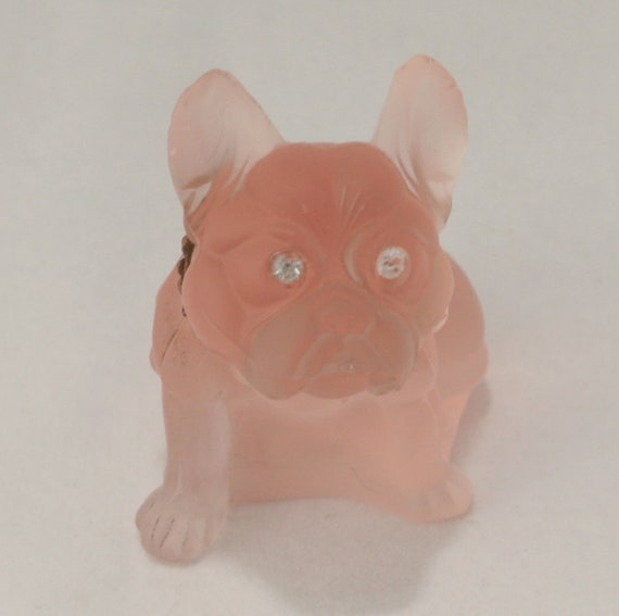 glass bulldog figurine