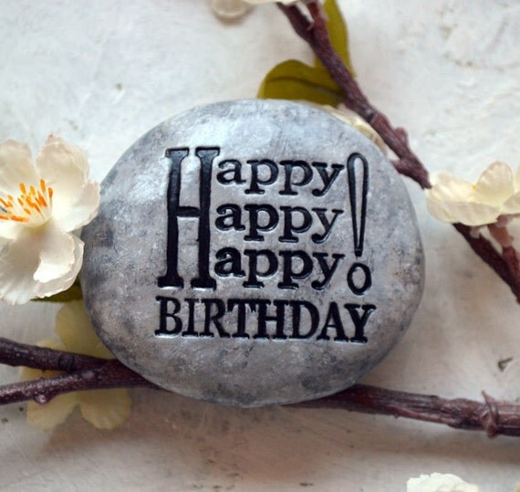 Items similar to Birthday gift Handmade Polymer clay stone with