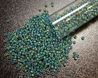 Matte Emerald AB Miyuki Japanese Seed Bead 15/0 15/o 15-156FR