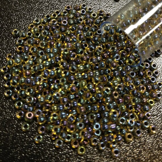 Navy Lined Light Topaz Ab Miyuki Seed Bead 11 O 11 O 11 navy lined light topaz ab miyuki seed bead 11 o 11 o 11