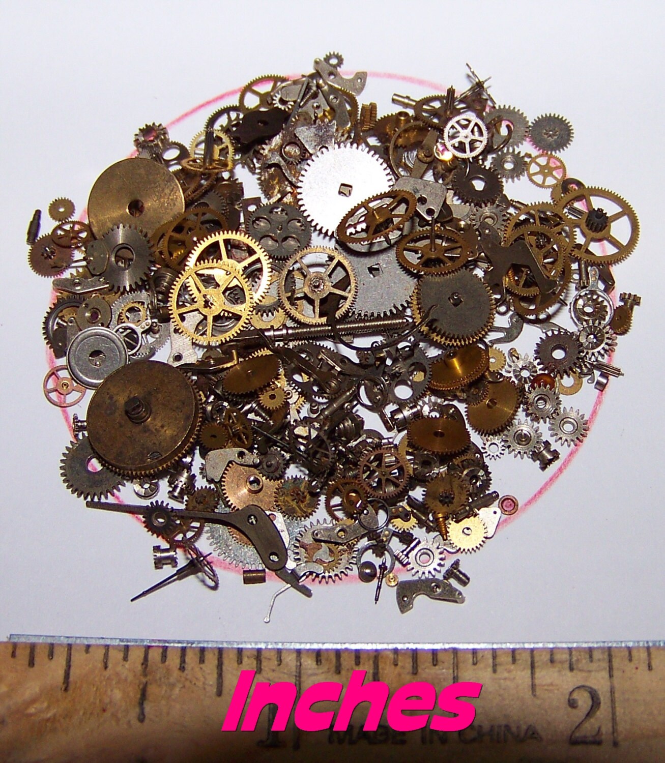 SALE Gears 130 Piece Lot 10g Old Steampunk Watch Parts Pieces