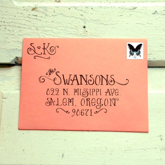Items similar to CUSTOM PRINTED ENVELOPES /// Wedding or Party