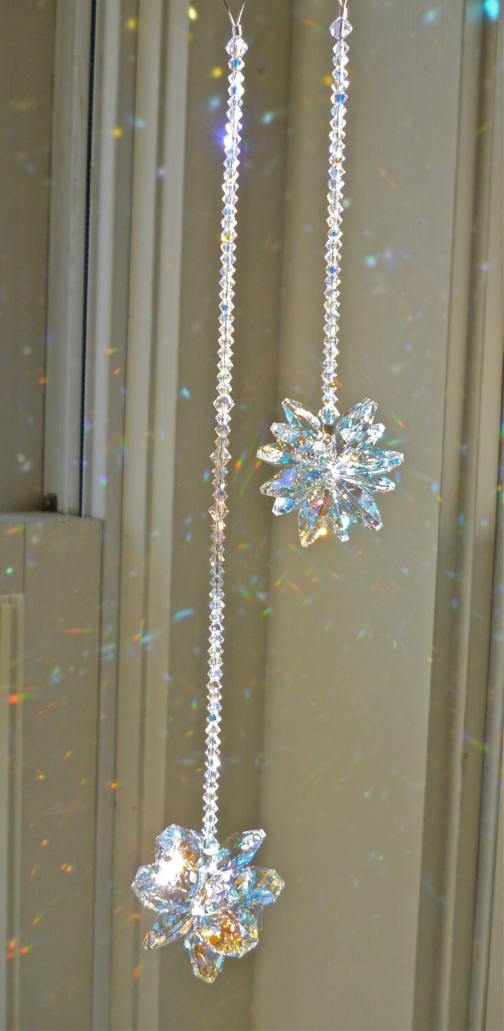 Rear View Mirror Accessories Crystal Car Charm Suncatcher