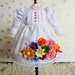 vintage style white long sleeve dress for Blythe Doll