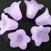 CLEARANCE Acrylic Bead 6 Bell Daisy Flower 5-Petal Frosted 18mm x 12mm Purple (1017luc18-38)os