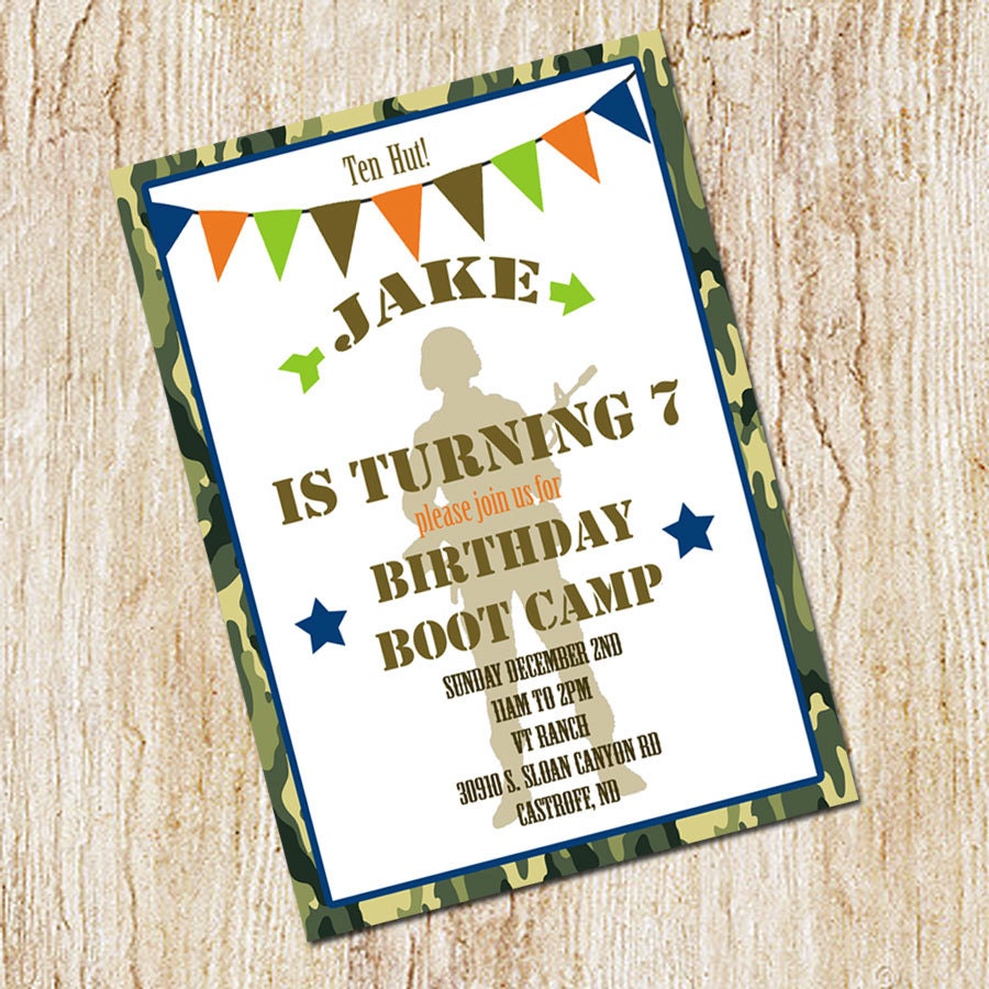 Military Party Invitations 8