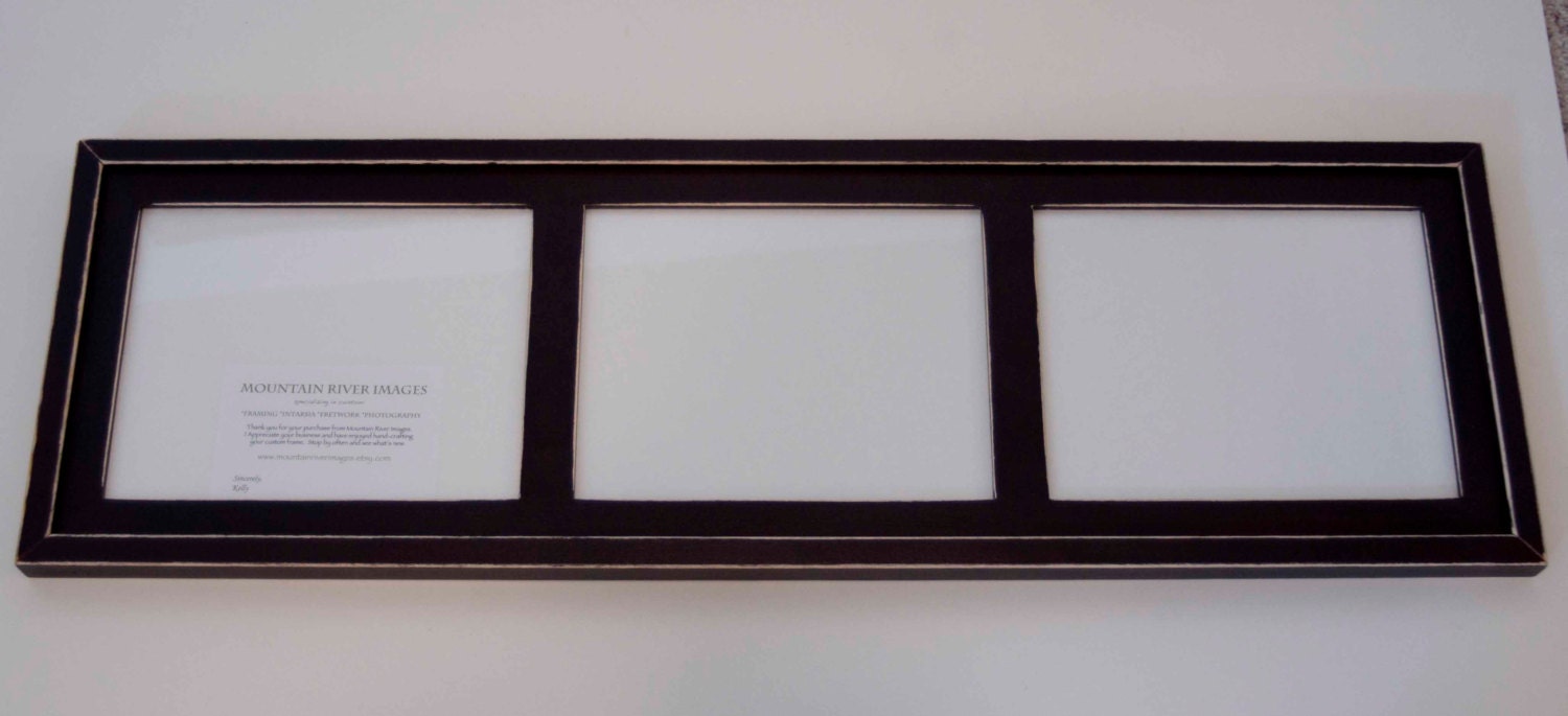 Collage Picture Frame MULTI 3 Opening 8x10 distressed rustic