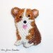 SALE: Beaded CORGI PUPPY bead embroidery dog art pin (Ready to Ship)
