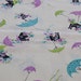 Kentucky Derby Horses- NOS Vintage Fabric Juvenile 36 in wide Daisies Parasols Polka Dot Umbrellas