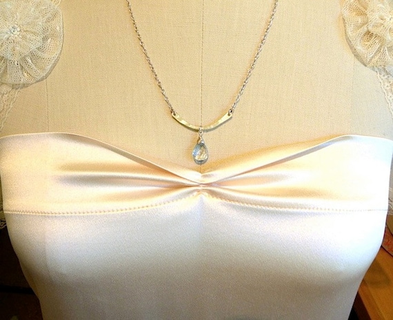 Something Blue, Aquamarine, Sterling Silver Aquamarine Necklace, Wedding Necklace
