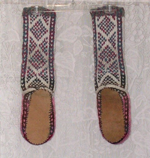 mukluks wool slipper socks with leather sole