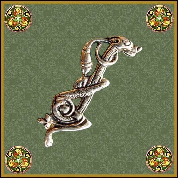 zoomorphic celtic brooch celtic hounds pin zoomorphic celtic brooch celtic hounds pin