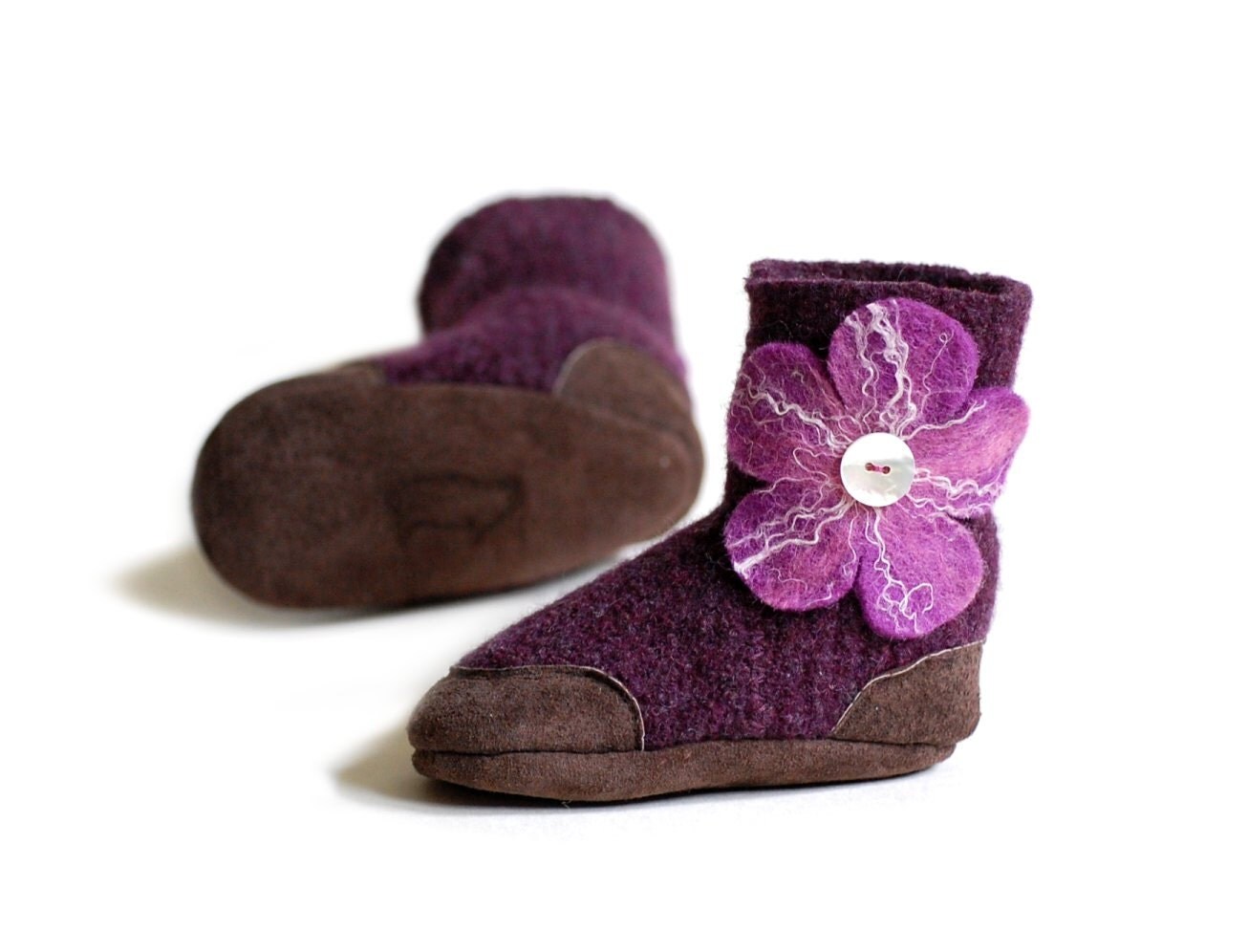 Baby Girl Slipper Socks Toddler Shoes Leather Soles size