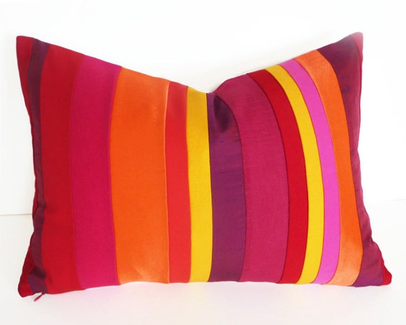 Neon Bright Throw Pillows Vibrant Colorful by PillowThrowDecor