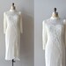 Heartbreaker dress / vintage 80s beaded dress / silk chiffon dress
