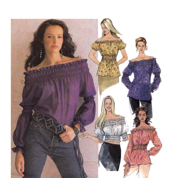 Off the Shoulder Top Pattern Misses Gypsy Top Pattern Size