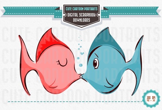 kissing fish clip art free - photo #17