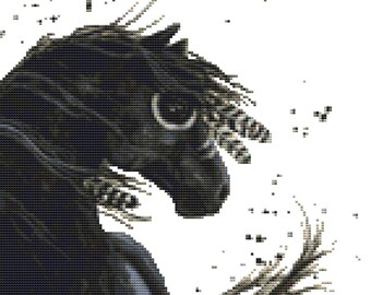 Modern horse cross stitch kit by AmyLyn Bihrle 'Majestic Mustang 38 ' - counted cross stitch