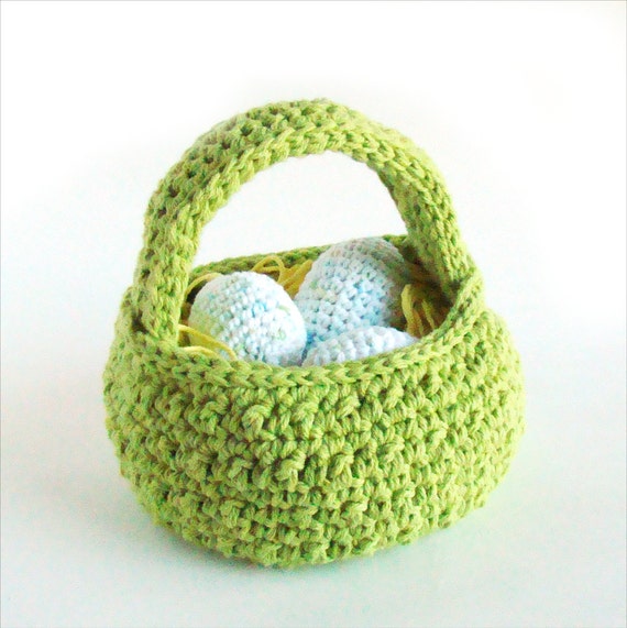 Easter Egg Basket Crochet Pattern PDF INSTANT DOWNLOAD