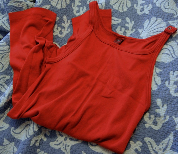 REDUCED Vintage red Munsingwear union suit long johns for