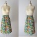 Wrap Skirt / Floral Wrap Skirt / 1980s Wrap Skirt / Monet's Garden