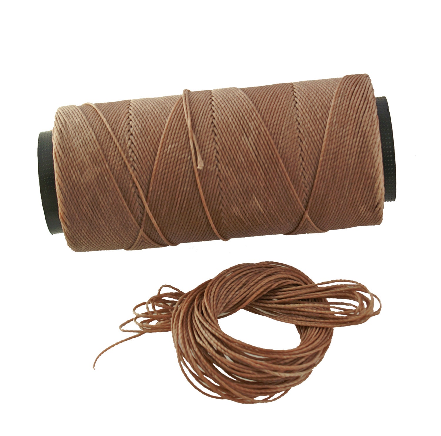 Mocha Waxed Polyester Cord 1mm Macrame Cord pack of 25ft