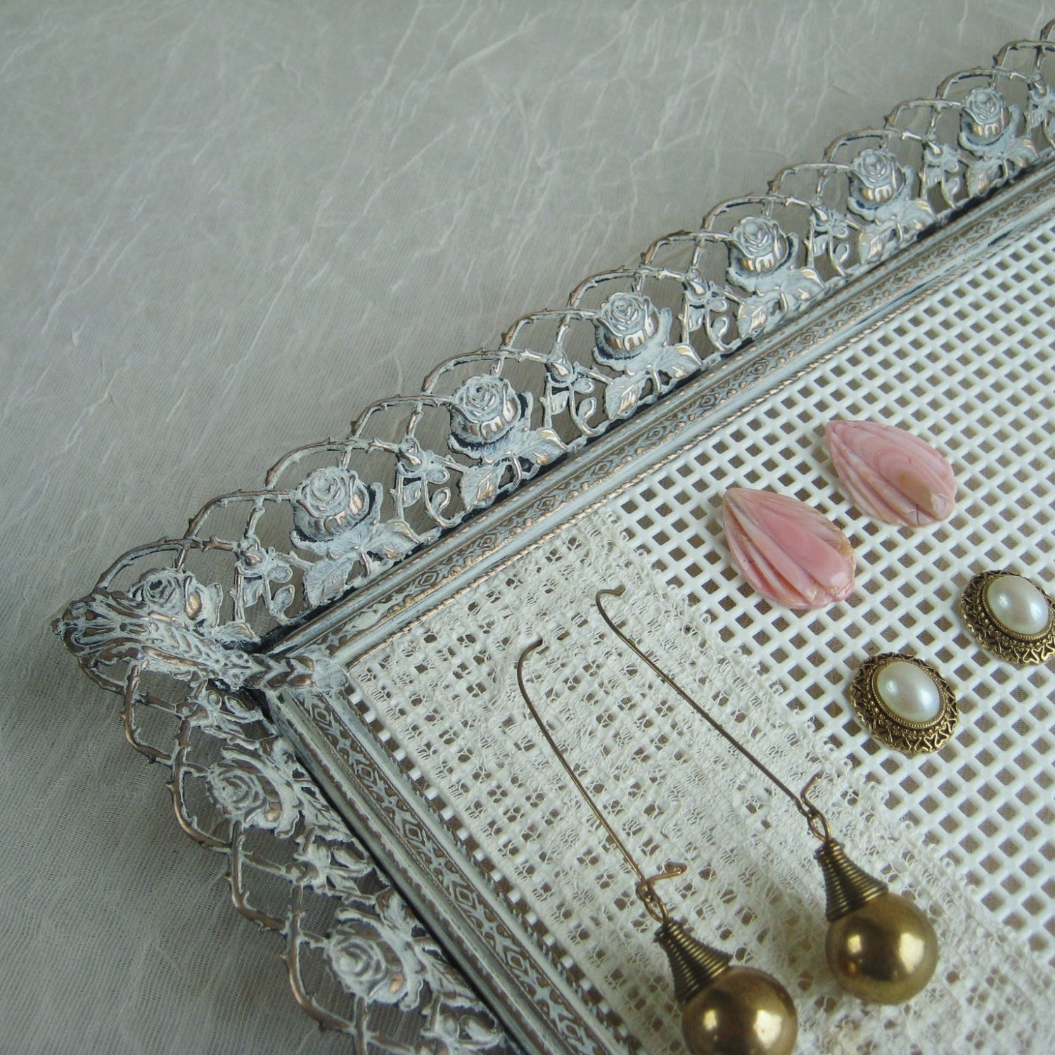 Earring Holder Vintage Frame Jewelry Display Organizer