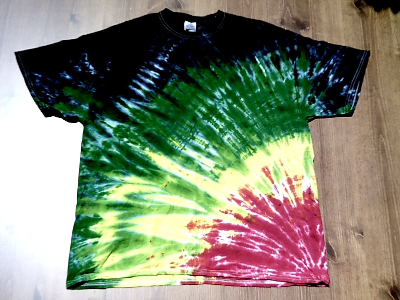 Custom Tie Dye Shirts Super Soft Unisex Rasta by theTieDyeBandit