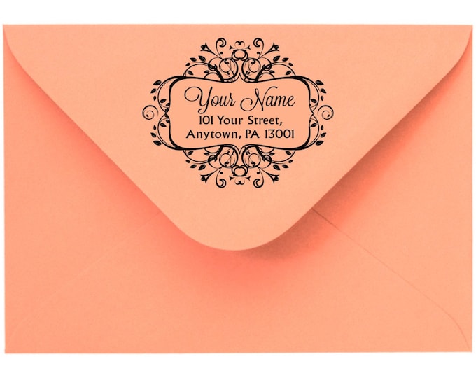 Personalized Custom Made Return Address and Name Rubber Stamps R107