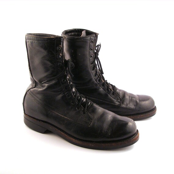Combat Boots Men's Vintage 1970s Black by purevintageclothing