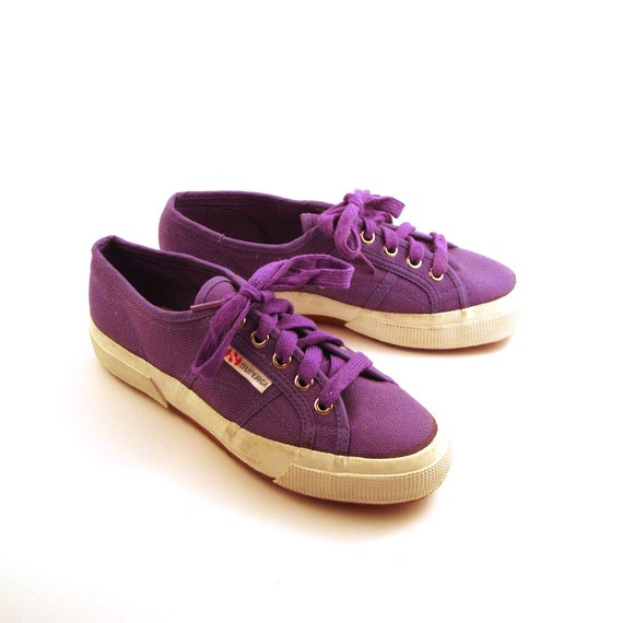 Superga Canvas Sneakers Vintage 1980s Purple Women's size 36