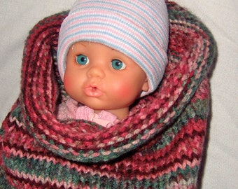 Baby Cocoon - Cranberry Stripe - Christmas