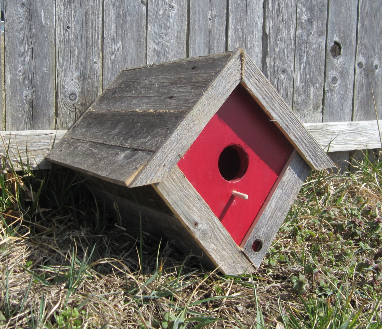 Reclaimed Wood Bird House Outdoor Country by CountryByTheBumpkins