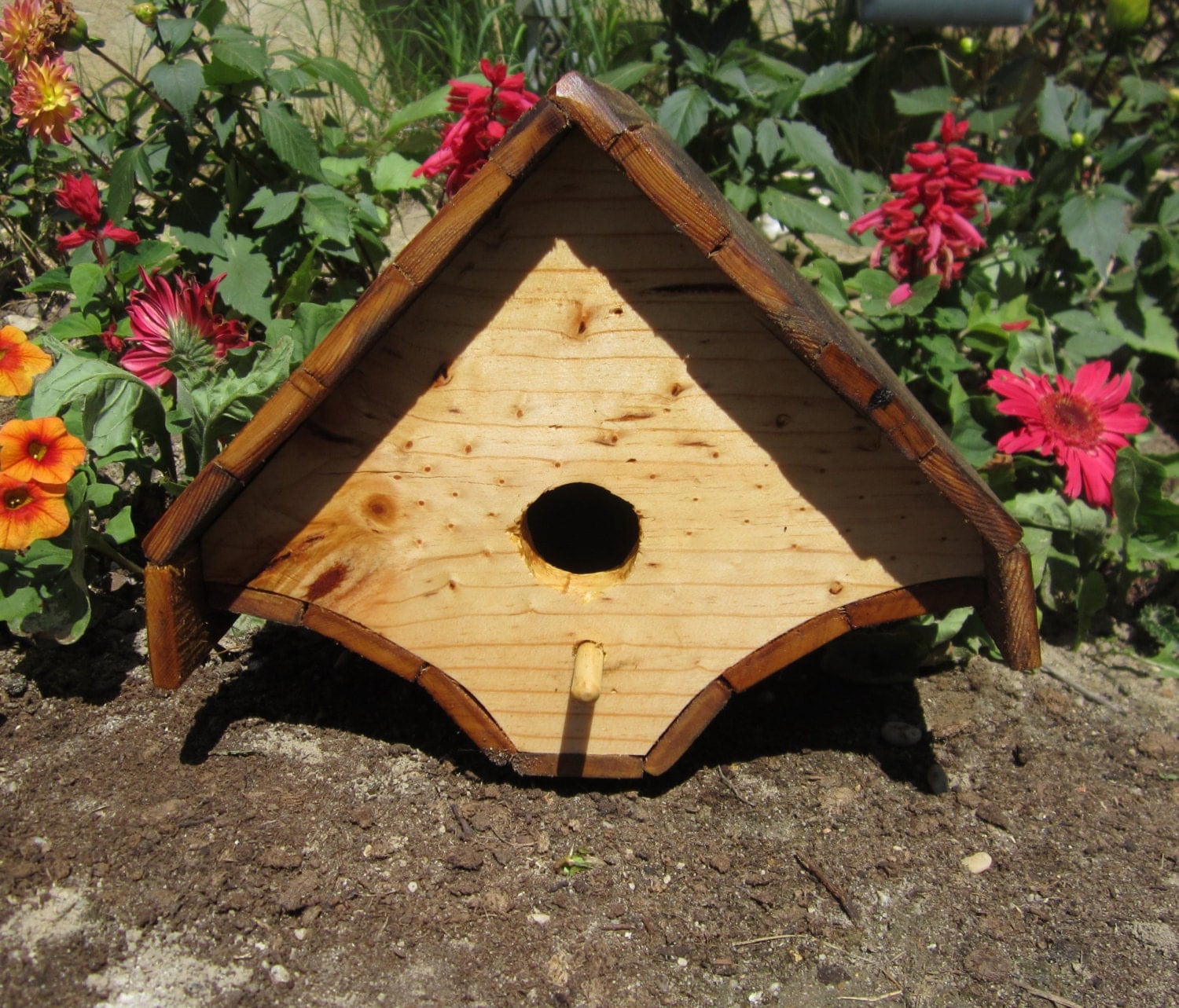 Reclaimed Wood Bird House Rustic Outdoors Handmade
