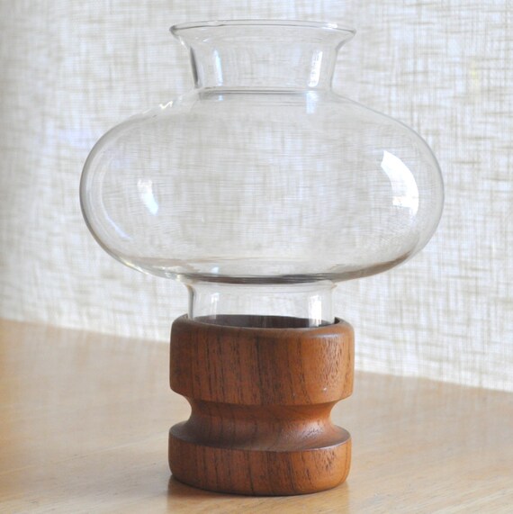 teak hurricane lamp candle holder
