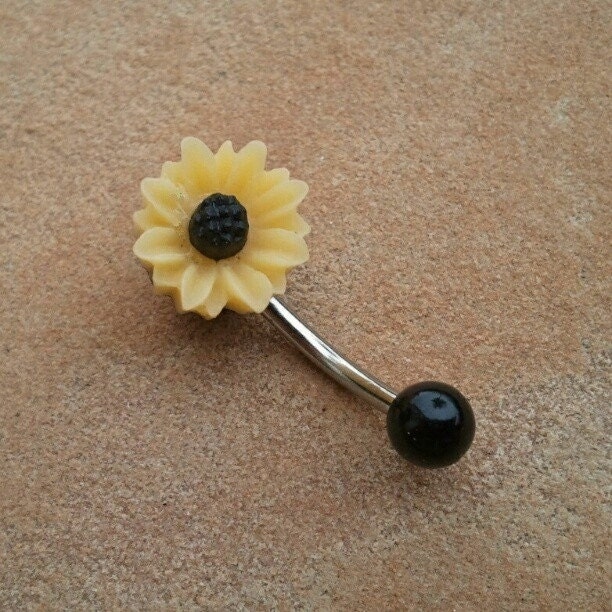 Belly Button Ring Jewelry Sunflower Belly Button Jewelry Stud