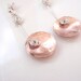 Copper Disc Earrings with Sterling Silver, Abstract