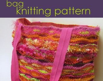 Bias Bag Knitting Pattern Knitted Bag Knitting Pattern PDF