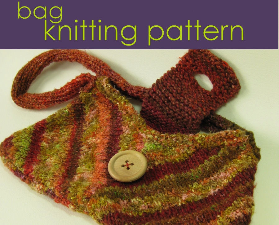 Flared Handbag Knitting Pattern Knitted Bag Knitting Pattern