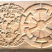 Kashigata Sweets Mold Family Crest Vintage Japanese Wooden Mold