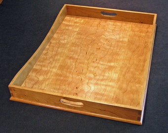 18" x 24" Curly Cherry Ottoman Tray