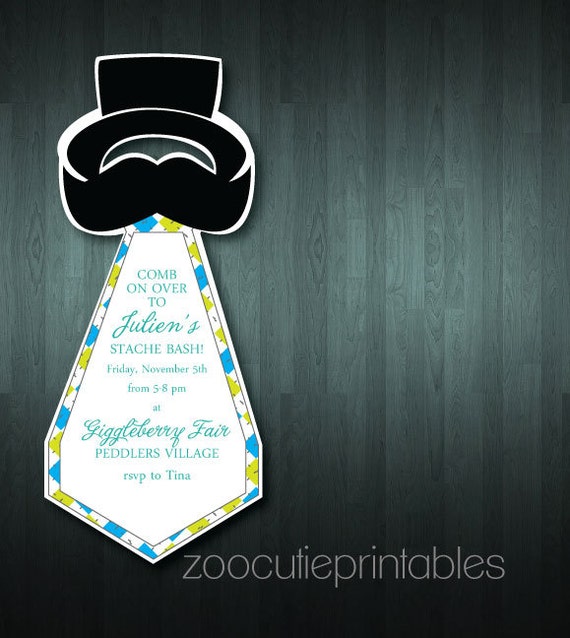 DIY Stache Bash Invitations Il_570xn
