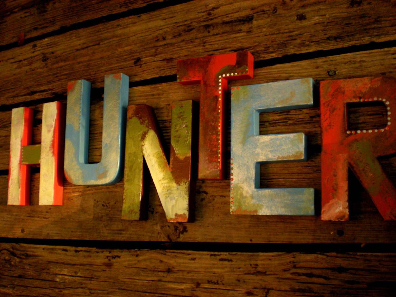 Boy Name Letters Rustic Wall Letters Nursery Letters