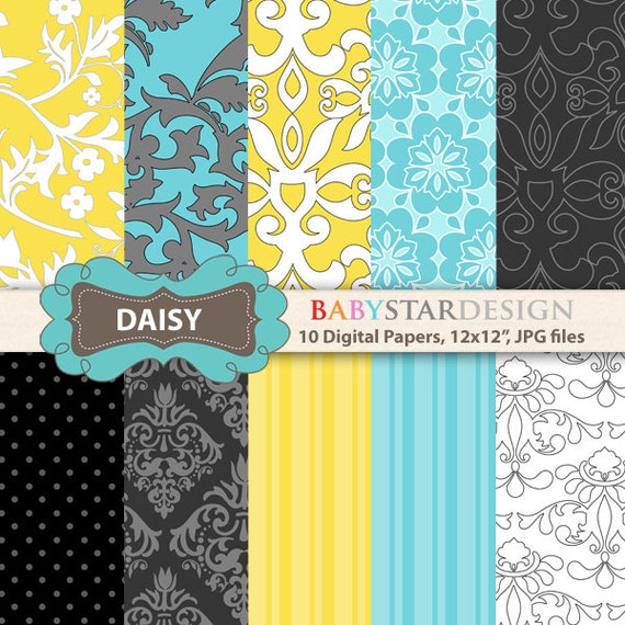 Items similar to Daisy Digital Papers INSTANT DOWNLOAD on Etsy