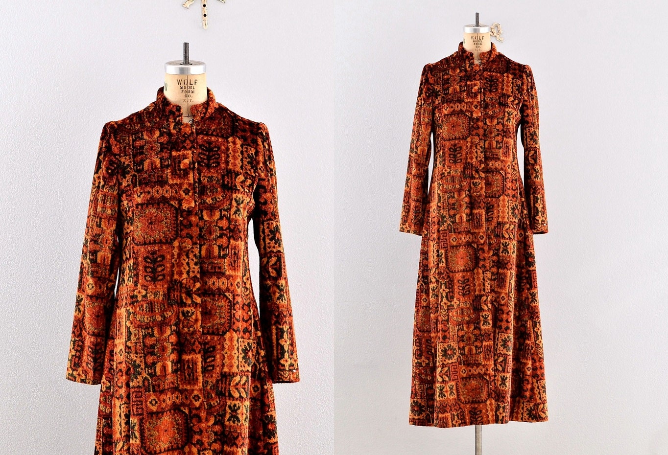 vintage 1960s coat 60s tapestry coat / by PickledVintage