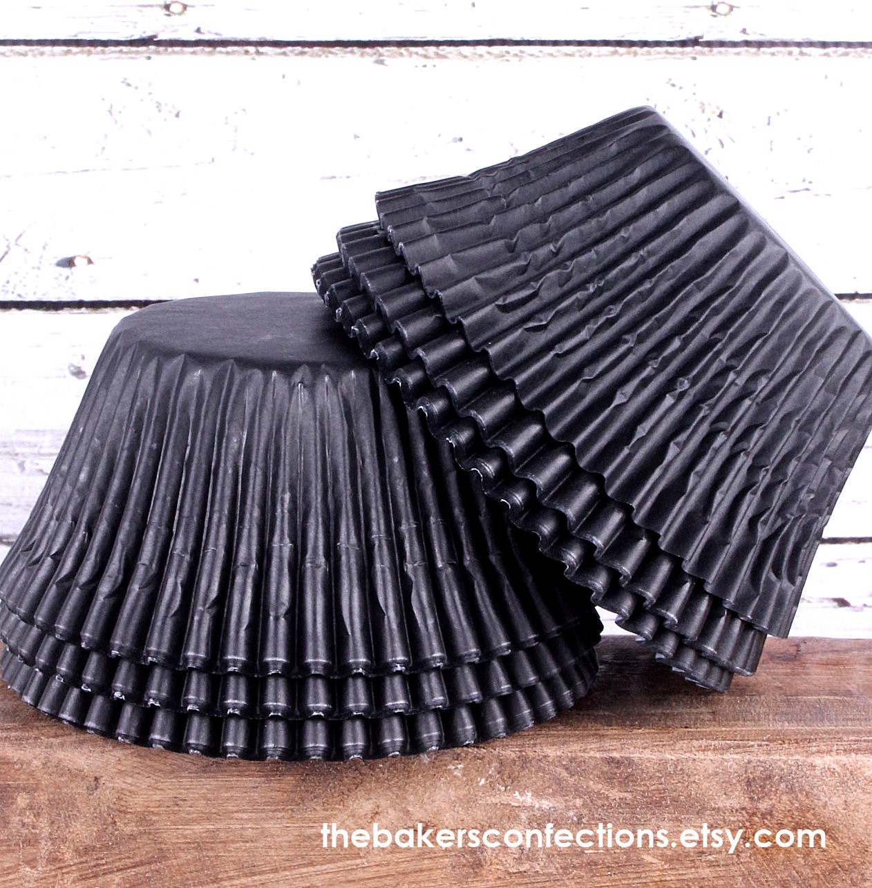 JUMBO Black Cupcake Liners Texas Size Muffin Liners Jumbo