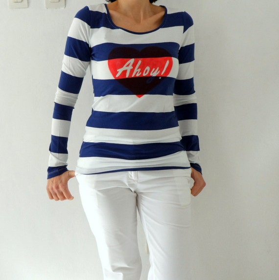 blue stripe shirt women